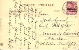 MARRUECOS. Correo Alemán. Tarjeta Circulada De Tánger A Alemania, Año 1911. - Jerom