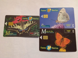 Spain - Fauna Iberica Lince Macaon Pandora Manto De Oro Schmetterling Butterfly  Tiere Animal - Commemorative Advertisment