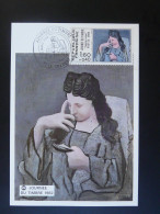 Carte Maximum Card Tableau De Picasso Painting Journée Du Timbre Le Creusot 71 Saone Et Loire 1982 - Picasso