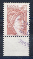 FR.1981 - N° 2119 - Bandelette Bas " SABINE DE GANDON " 1 T  60 C Brun.rose Dentelé-oblitéré Circulaire-1 Bande Phospho - 1977-1981 Sabine De Gandon