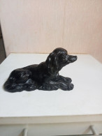 Statuette Chien Ancien En Fonte De Fer Hauteur 9 Cm X 16 Cm - Métal