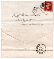UK, GB, Great Britain, Letter From Exeter To Launceston 1877 - Cartas & Documentos