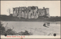 Carew Castle From North East, Pembrokeshire, 1912 - Harvey Barton Postcard - Pembrokeshire