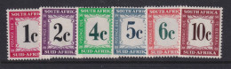 South Africa, Scott J46-J51 (SG D45-D50), MNH - Postage Due