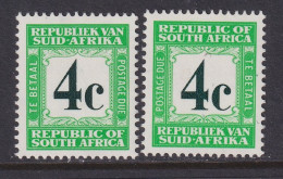 South Africa, Scott J63, J69 (SG D62b, D64), MLH - Timbres-taxe