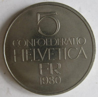 Suisse 5 Francs 1980 Ferdinand Hodler, En Cupronickel, KM# 59 - Conmemorativos