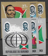 Burundi Imperf Set  Mnh ** 1972 6 Euros - Unused Stamps