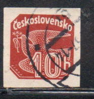 CZECH CECA CZECHOSLOVAKIA CESKA CECOSLOVACCHIA 1937 NEWSPAPER STAMP CARRIER PIGEON 10h USED USATO OBLITERE' - Newspaper Stamps