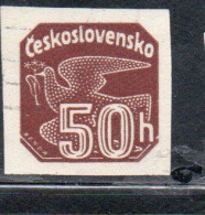 CZECH CECA CZECHOSLOVAKIA CESKA CECOSLOVACCHIA 1937 NEWSPAPER STAMP CARRIER PIGEON 50h USED USATO OBLITERE' - Timbres Pour Journaux