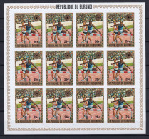 319 BURUNDI 1972 - Yvert A 246 OR Feuille Non Dentele - Sport JO Munich Course De Haies - Neuf ** (MNH) Sans Charniere - Neufs