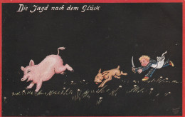TH3307   --   DOG &  PIG & BOY   --  WALLY FIALKOWSKA Pinx  --  PRIMUS POSTKARTE - Fialkowska, Wally