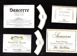 SANCERRE  LOT DE 4 ETIQUETTES DE VIN LOT  3 - Collections & Sets