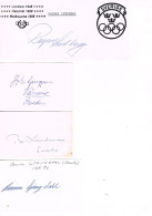 JEUX OLYMPIQUES - AUTOGRAPHES DE MEDAILLES OLYMPIQUES - CONCURRENTS DE SUEDE - - Authographs