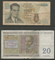 2 Billets ( Belgique / 20 Francs ) - 20 Francos