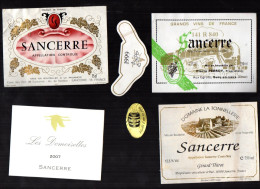 SANCERRE  LOT DE 4 ETIQUETTES DE VIN LOT  13 - Lots & Sammlungen