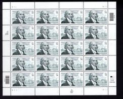 1882558479 2001 (XX) SCOTT 3545 POSTFRIS MINT NEVER HINGED -  JAMES MADISON - COMPLETE PANE - Nuovi