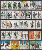 Action !! SALE !! 50 % OFF !! ⁕ SPAIN 1973 - 1977 ⁕ Military Uniforms ⁕ 36v Used - ( 26 Different ) - Verzamelingen