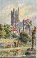 TUCKS OILETTE 6498 - ENGLISH CATHEDRALS - WORCESTER By ARTHUR PAYNE - Worcester