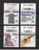 Neuseeland 1986 Musik Mi.Nr. 975/77 Kpl. Satz ** - Unused Stamps