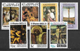 GRENADE      -   PAQUES   /  EASTER  1975 / 1976 .    7  Tableaux - Ostern