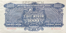 Czechoslovakia 1.000 Korun, P-50S (1944) - UNC - SPECIMEN - Cecoslovacchia