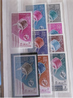 GRANDES SERIES COLONIALES   100 E ANNIVERSAIRE DE L U I T    9 VALEURS  LUXE  SANS CHARNIERE - 1966 Satellite D1