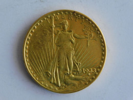 USA 20 TWENTY DOLLAR 1933 OR GOLD Dollars Copie Copy - 20$ - Double Eagles - 1907-1933: Saint-Gaudens