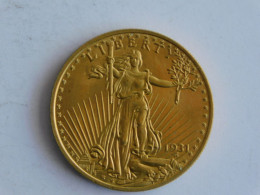 USA 20 TWENTY DOLLAR 1931 OR GOLD Dollars Copie Copy - 20$ - Double Eagles - 1907-1933: Saint-Gaudens