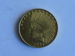 USA 10 TEN DOLLAR 1933 OR GOLD Dollars Copie Copy - 10$ - Eagles - 1907-1933: Indian Head (Testa  Di Indiano)
