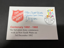 15-10-2023 (4 U 21) Australia Cover - 1982 - The Salvation Army In New South Wales Centenary - 1882 - 1982 - Covers & Documents