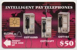 Belize - Intelligent Pay Telephones 50$ (Red Chip) - Belize