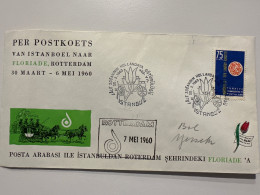 1960 Floriade Rotterdam Flowers Tulips Cover - Covers & Documents