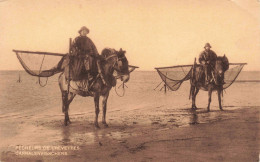 METIERS - Pêcheurs De Crevettes - Anes - Carte Postale Ancienne - Fishing