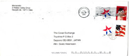 L70729 - USA - 2003 - 37¢ Flagge MiF A Bf PHILADELPHIA PA -> TOYOHIRA (Japan), M Nachtraeglich-entwertet-Stpl - Briefe U. Dokumente