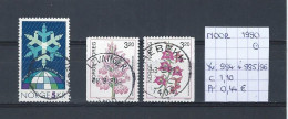 (TJ) Noorwegen 1990 - YT 994 + 995/96 (gest./obl./used) - Oblitérés