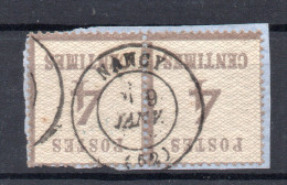 !!! ALSACE LORRAINE PAIRE DU 4C OBLITERE CACHET A DATE NANCY, RARE - Used Stamps