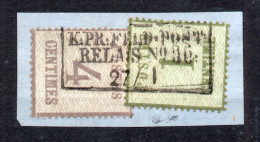 !!! ALSACE LORRAINE N°1 & 3 CACHET FELDPOST RELAIS SIGNE CALVES - Used Stamps