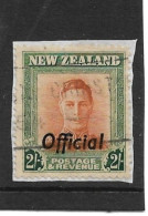 NEW ZEALAND 1947 2s OFFICIAL SG O158a WATERMARK UPRIGHT (PLATE 1)  FINE USED ON PIECE Cat £48 - Officials