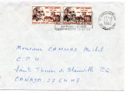 70799 - Frankreich - 1986 - 2@1,80F St Vianney A Bf FONTAINEBLEAU -> Ste Therese, PQ (Canada) - Storia Postale