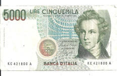 ITALIE 5000 LIRE 1985 VG+ P 111 B - 5.000 Lire