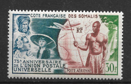 French Somali Coast, Cote Des Somalis 1949 75 ème Anniversaire De L'U.P.U.  MNH - 1949 75e Anniversaire De L'UPU