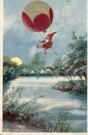 (M) CPA D'un Petit Lutin Volant En Ballon , Kraenzle Illustrateur - Kränzle