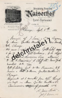 96 0434 CHICAGO ÉTATS-UNIS 1911 Hotel Restaurant KAISERHOF Prop. ROESSLER & TEICH Clark Street à SORIN & Cie - Etats-Unis