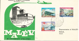 Hungary Cover First Flight Malev Hungarian Airlines  Budapest - Oslo 1-6-1969 With Cachet - Covers & Documents