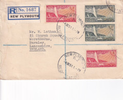 NEW ZEALAND 1951 HEALTH SET REGD SET FDC COVER TO ENGLAND. - Covers & Documents