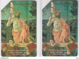 USATE  £. 10.000 + £. 10.000  -  31.12.1993  PIERO  DELLA  FRANCESCA  -  S. CPL. -  Mantegazza  E  Technicard - Publiques Figurées Ordinaires