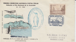 Argentina 1965 1e Exhibicion Historica Postal Poalr Ca Radiopostal Ushuaia Ca Ushuiai 20.2.1965 (59011) - Events & Gedenkfeiern