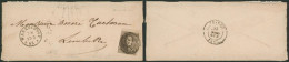 Médaillon - N°10 (3 Marges Coin De Feuille) Sur Env. + Contenu Obl D55 Waerschoot (1863) > Lembeke / Distributie - 1858-1862 Medaillen (9/12)
