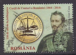 Romania 2014 - Alexandru Ioan Cuza, 150th Anniversary Romanian Court Of Accounts, Justice, Logo, Scale Weighs - Used - Gebruikt