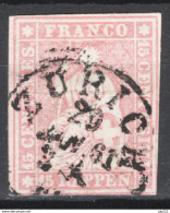 Svizzera 1854 Unif.28 O/Used VF/F - Used Stamps